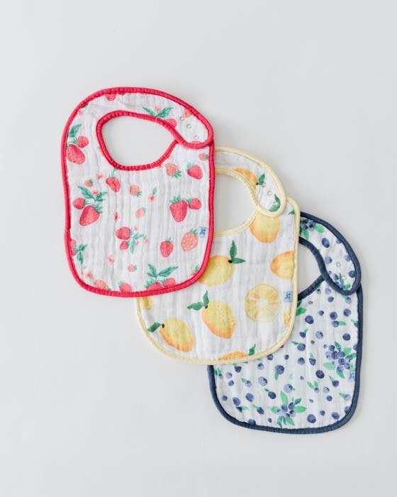 Little Unicorn Cotton Muslin Classic Bib 3 pack | Berry Lemonade