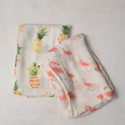 Little Unicorn Deluxe Muslin Swaddle Blanket Set | Pink Ladies
