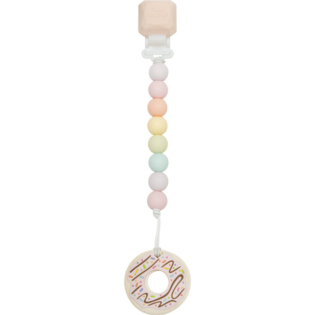Loulou Lollipop Silicone Teether GEM Set | Pink Donut