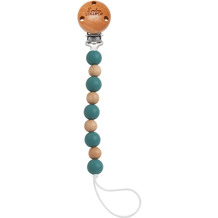 Loulou Lollipop Celeste  Pacifier Clip | Teal