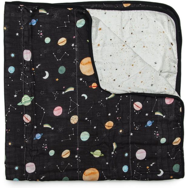 Loulou Lollipop Muslin Quilt Blanket | Planets